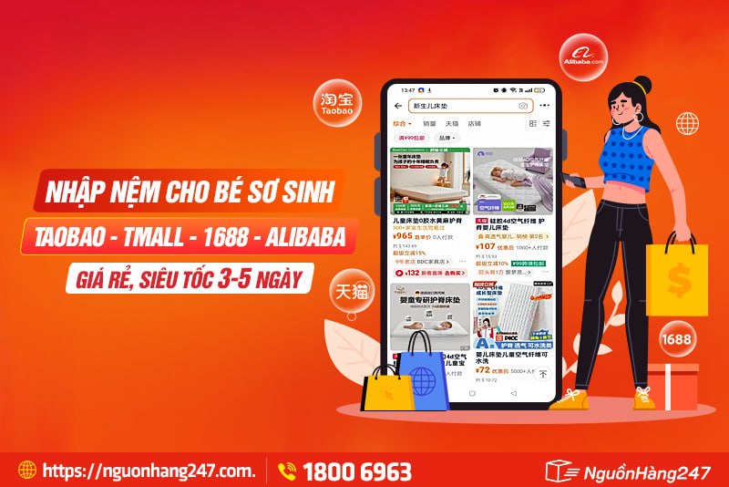 Giải pháp nhập nệm cho bé sơ sinh Trung Quốc về kinh doanh hiệu quả