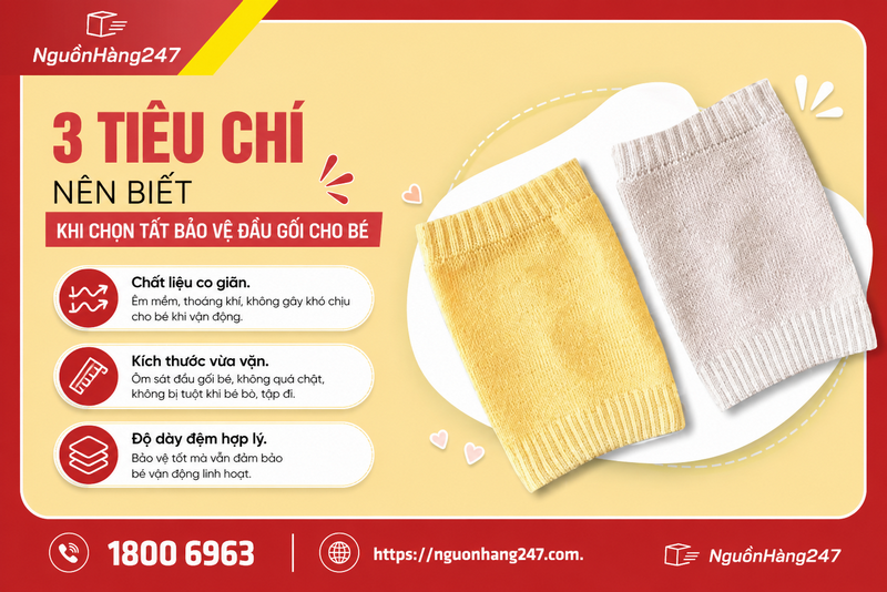 Tiêu chí lựa chọn tất bảo vệ đầu gối cho bé an toàn, hiệu quả