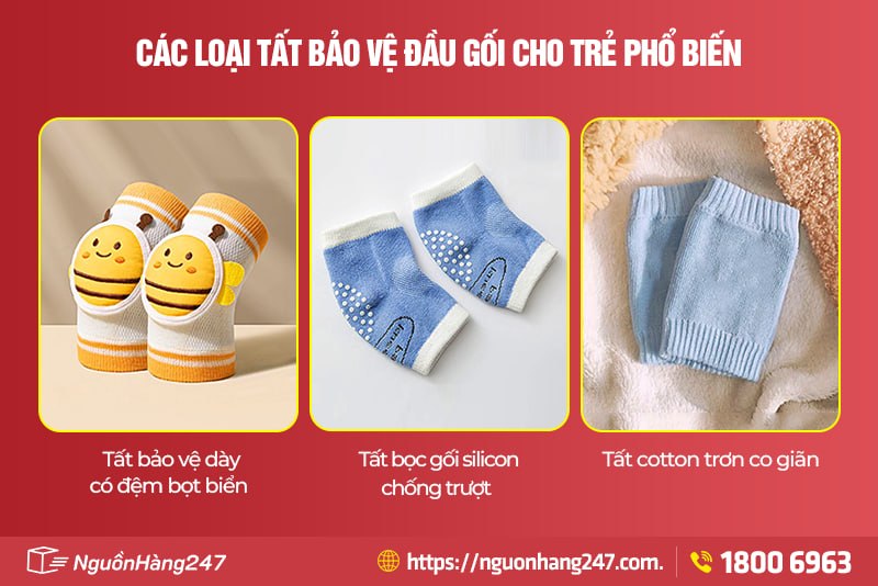 Các loại tất bảo vệ đầu gối cho trẻ phổ biến
