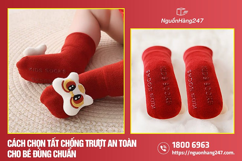 Cách chọn tất chống trượt an toàn cho bé đúng chuẩn