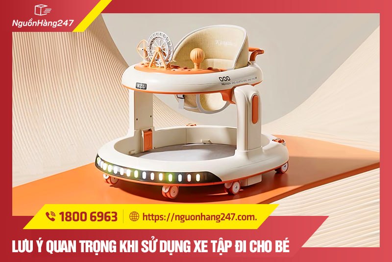 Lưu ý quan trọng khi sử dụng xe tập đi cho bé
