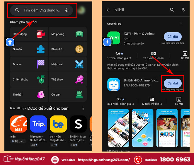 Tải và cài đặt app Bilibili