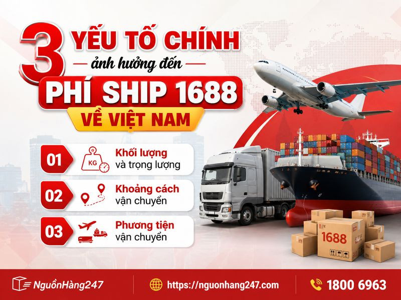 3 yếu tố ảnh hưởng đến phí ship 1688 về Việt Nam