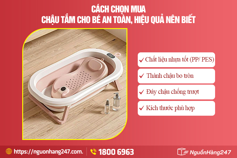 Cách chọn mua chậu tắm cho bé an toàn, hiệu quả nên biết