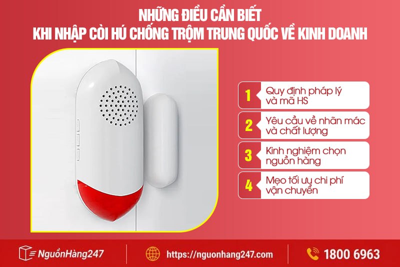 Những điều cần biết khi nhập còi hú chống trộm Trung Quốc về kinh doanh