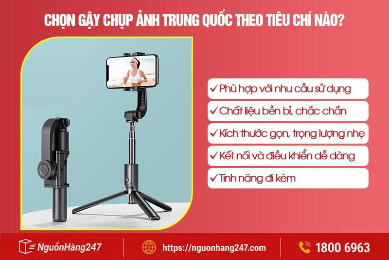 Cách chọn gậy chụp ảnh Trung Quốc