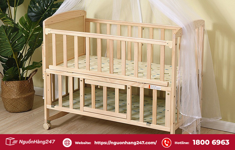 Giường cũi bằng gỗ