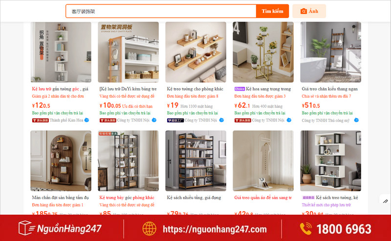 Link shop kệ trang trí phòng khách Trung Quốc “sỉ tận gốc”