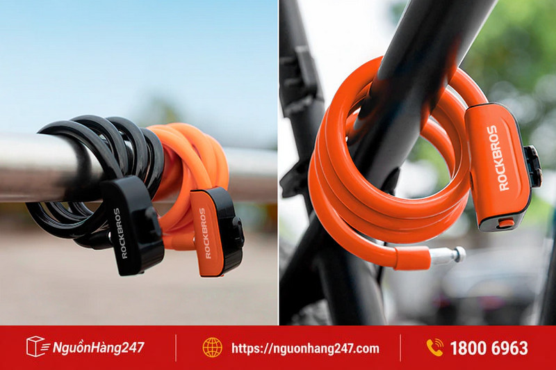 Khóa dây cáp bọc nhựa/silicon