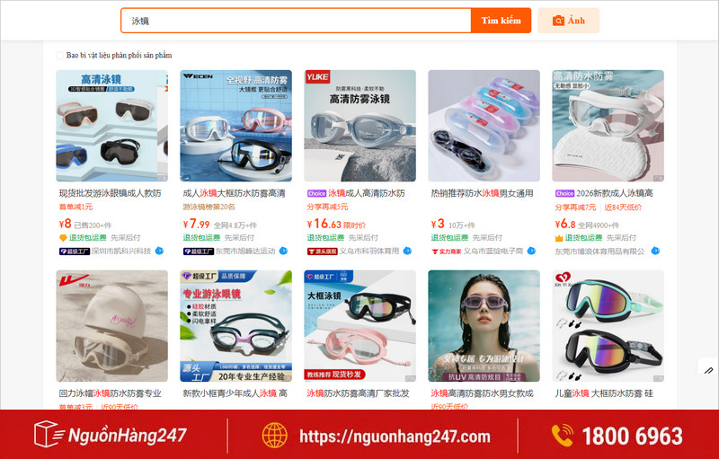 Nhập kính bơi Trung Quốc giá rẻ ở đâu?