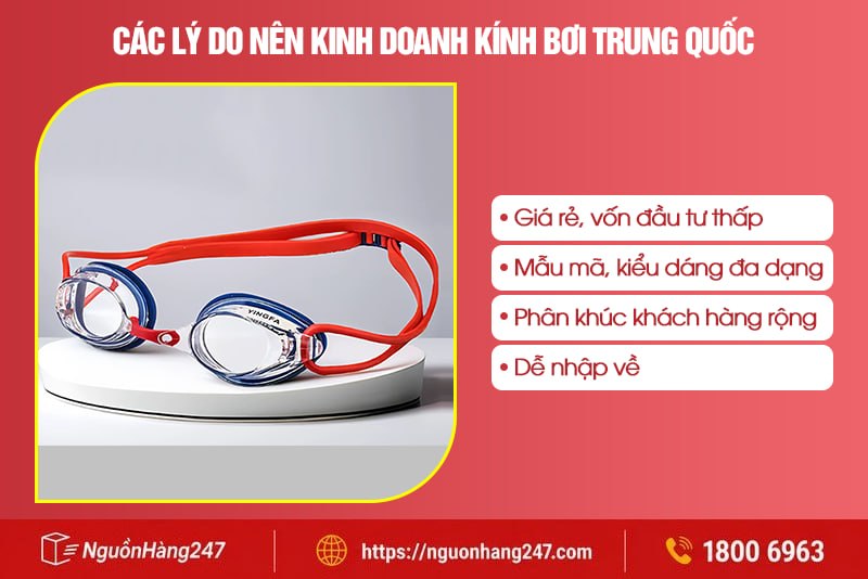 Các lý do nên kinh doanh kính bơi Trung Quốc