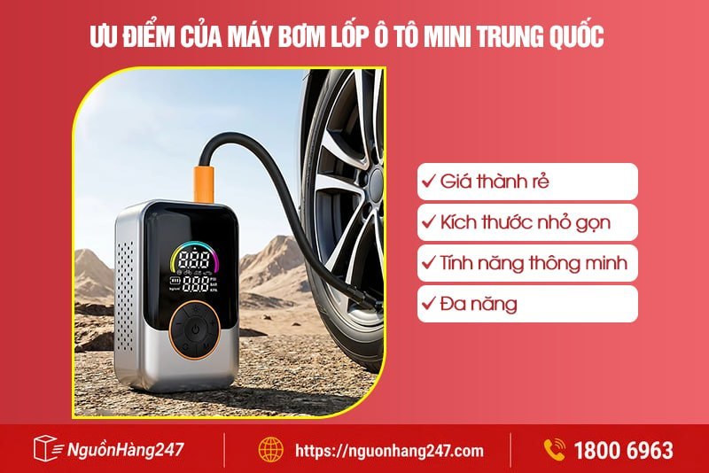 Đặc điểm nổi bật chung của máy bơm lốp ô tô mini Trung Quốc