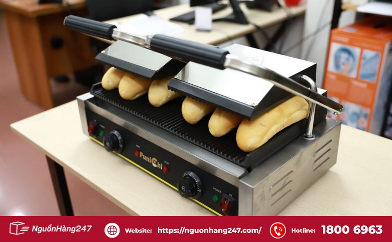 Máy kẹp waffle kinh doanh (công nghiệp)