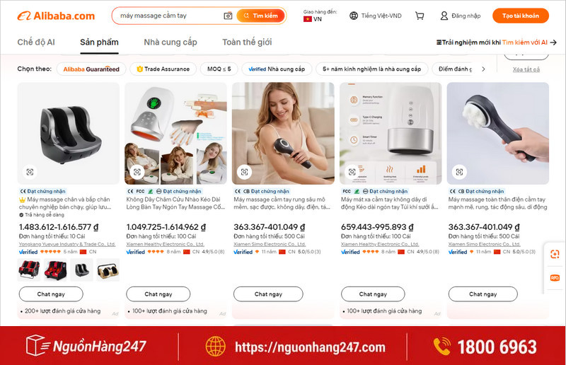 Gợi ý link shop mua nhập máy massage cầm tay Trung Quốc giá rẻ