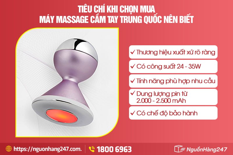 Tiêu chí khi chọn mua máy massage cầm tay Trung Quốc nên biết