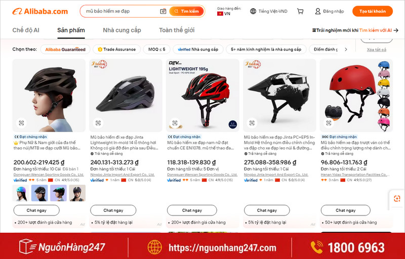 Nguồn hàng trên 1688 và Alibaba