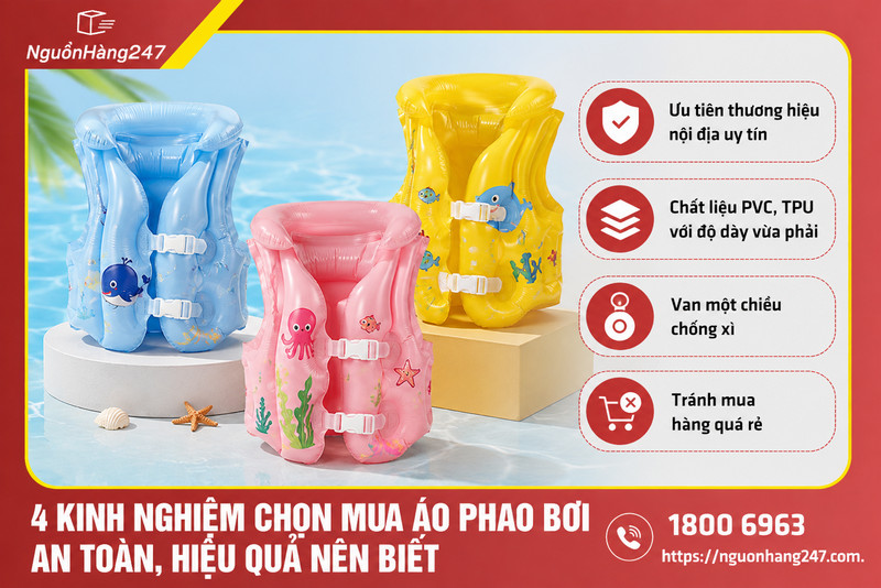 4 Kinh nghiệm chọn mua áo phao bơi an toàn, hiệu quả nên biết