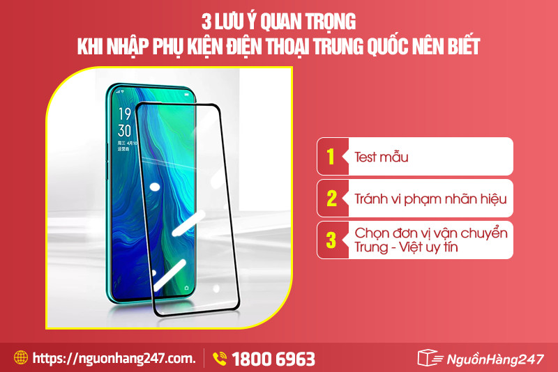 Một số lưu ý khi nhập phụ kiện điện thoại Trung Quốc