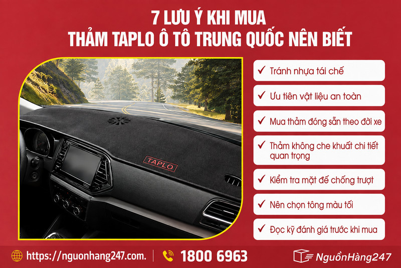 Cần lưu ý gì khi mua thảm taplo ô tô Trung Quốc?