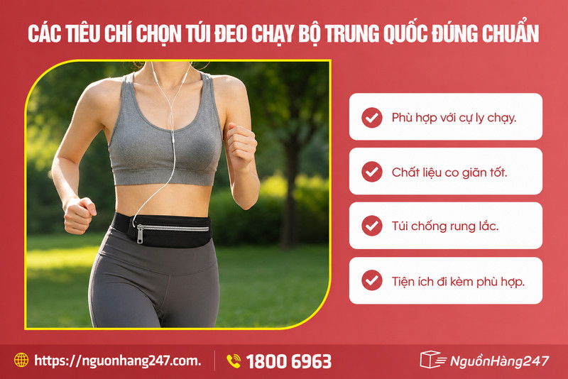 Tiêu chí lựa chọn túi đeo chạy bộ Trung Quốc chất lượng