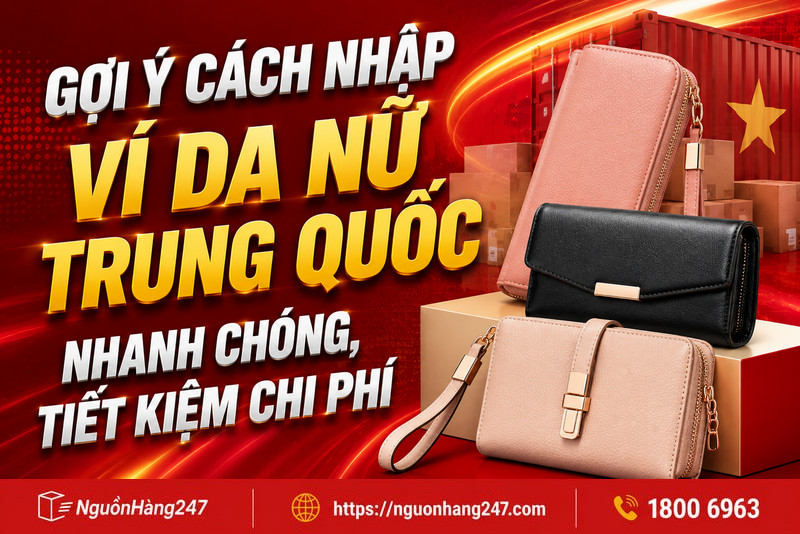 Gợi ý cách nhập ví da nữ Trung Quốc nhanh chóng, tiết kiệm chi phí