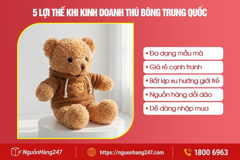 Lợi thế khi kinh doanh thú bông Trung Quốc
