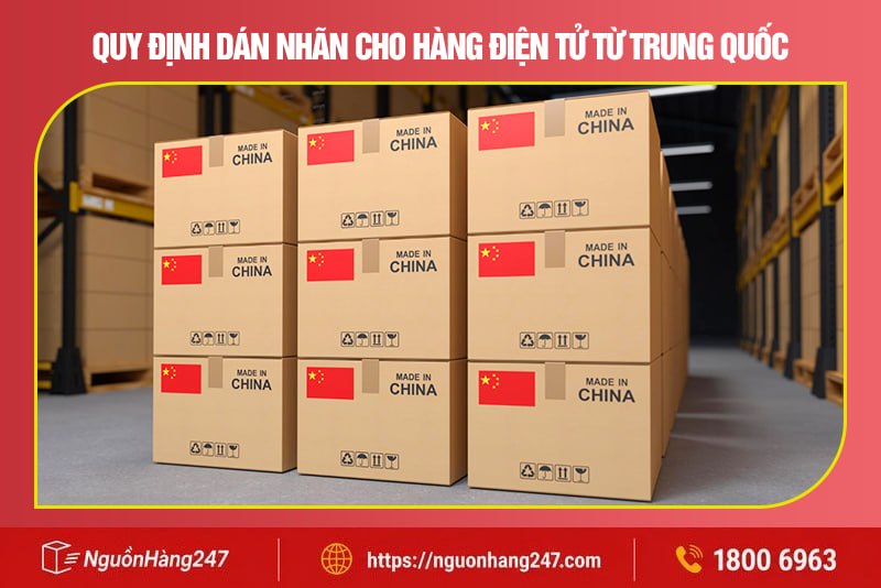 Quy định dán nhãn cho hàng điện tử từ Trung Quốc 